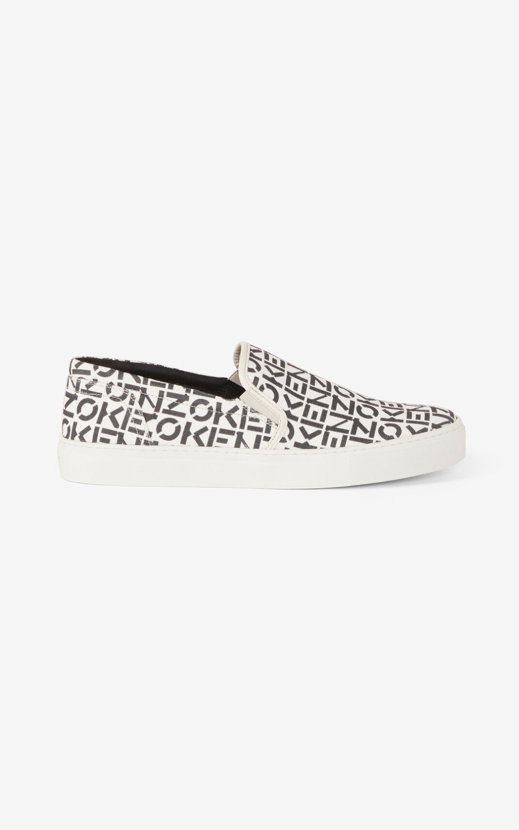 Kenzo K Skate Monogram laceless αθλητικα παπουτσια ανδρικα γκρι | GR209214